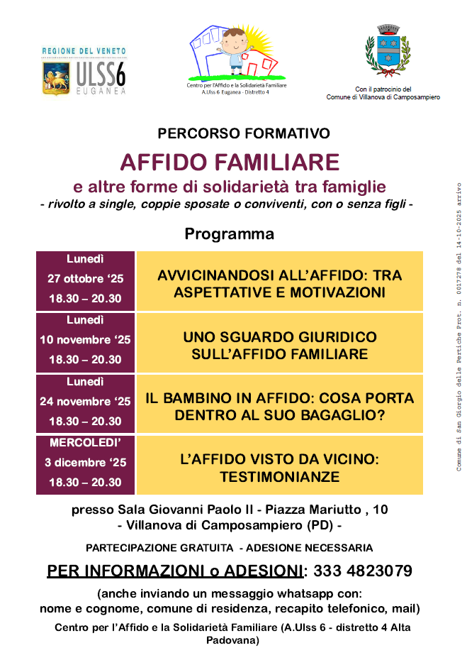 Locandina Affido Familiare