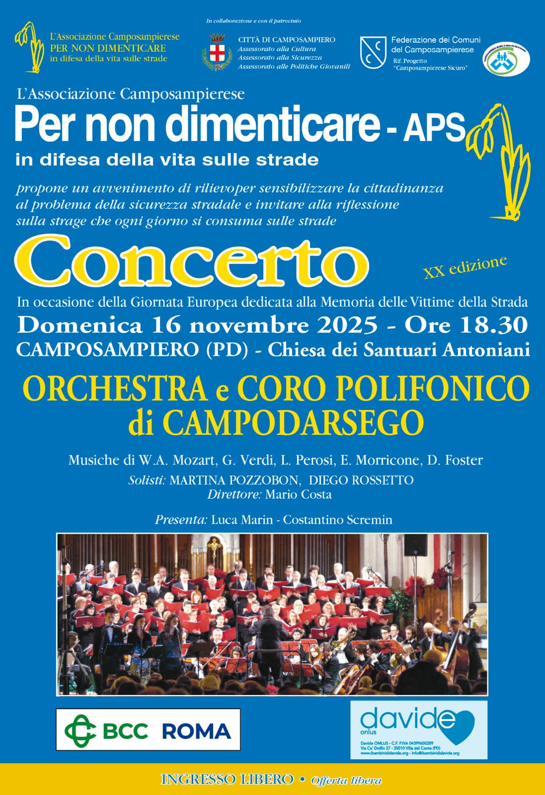 Varie – Per non dimenticare – Locandina concerto 2025